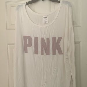 NWOT VS Pink Long Sleeve Shirt Size Med